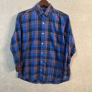 Tailorbyrd 1930 Collection Plaid Long Sleeve Button Down Shirt Men Large